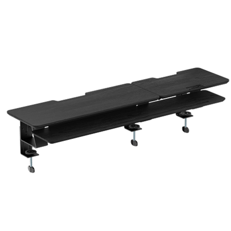 KONIC Monitor & Laptop Ergonomic Riser Stand - Black - Laptop Angle Adjustable - Dimensions 1060x275x296mm - Weight Capacity (Per layer) 35kg/10kg