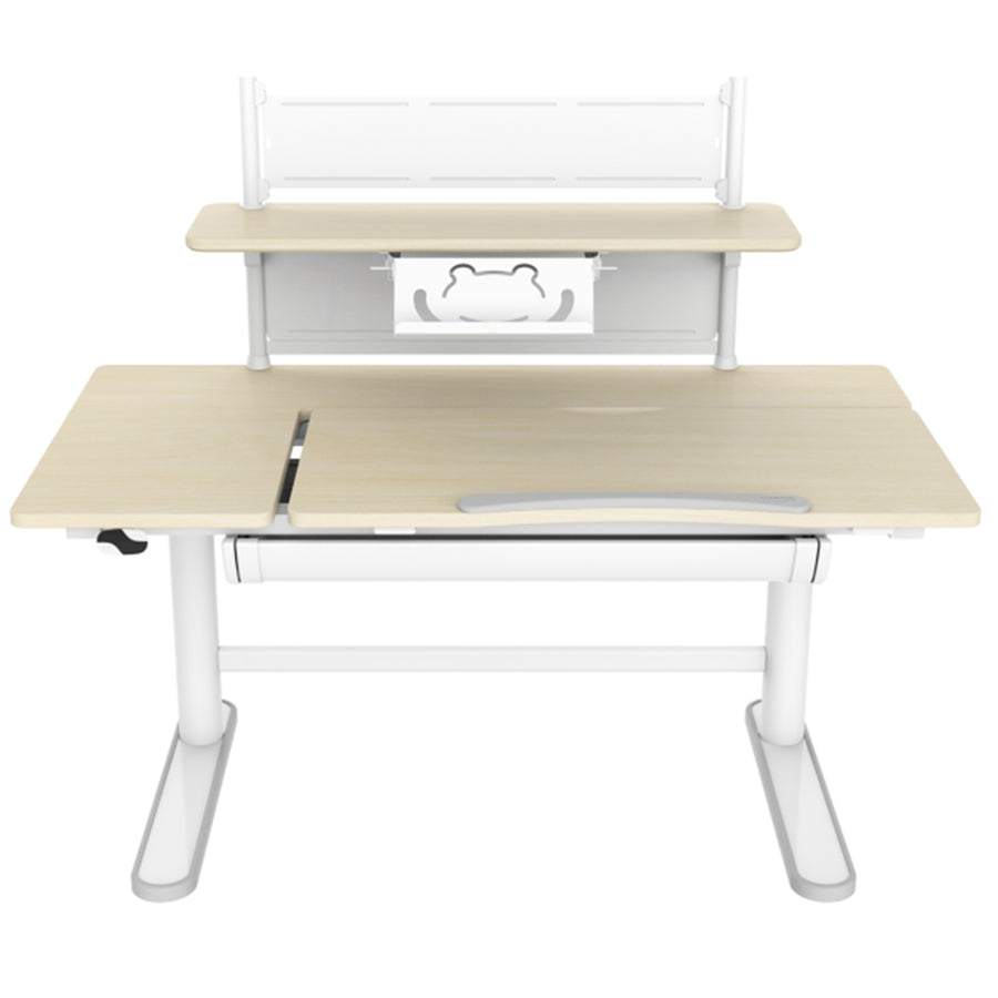 Loctek Ergonomic Study Height Adjustable Desk - 1120x600mm Tabletop - Book Shelf Holder - Storage Drawer - Bag Hook - Tilt Adjustment - Height Range 550-890mm - Loading 40kg - Lifting Speed 15mm/s