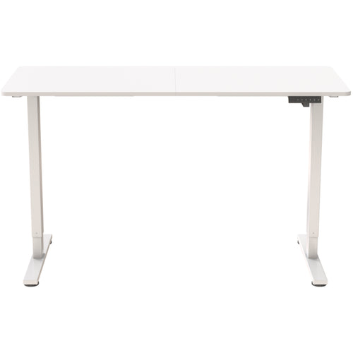 Loctek Ergonomic Basic Standing Desk - Single Motor - 1400x600x16mm Spliced Tabletop - White - Weight Capacity 70KG - Memory Control Panel - 2 Stage Height Adjustable 735-1180mm - Speed 15mm/s - Sound <50dB