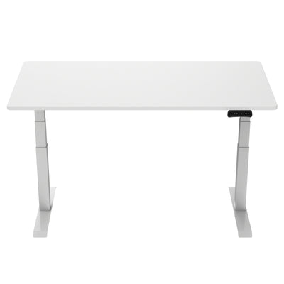 Loctek Ergonomic Premium Office Standing Desk - 1800x800x25mm - Dual Motors - 3 Stage Height Range 580-1230mm - Programmable Height Memory Control - Anti-Collision Function - Weight Capacity 125kg - White Table Top With White Base Frame