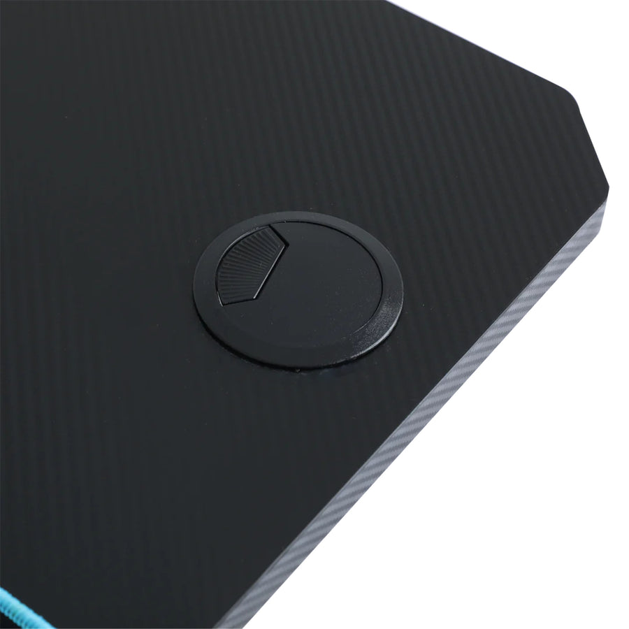 ONEX GD1300Z Ver.2 Z Shaped Gaming Desk 1200x600x750mm - Carbon Fibre Melamine Finish Desktop - Half-Coverage Anti-Slip Desk Mat
