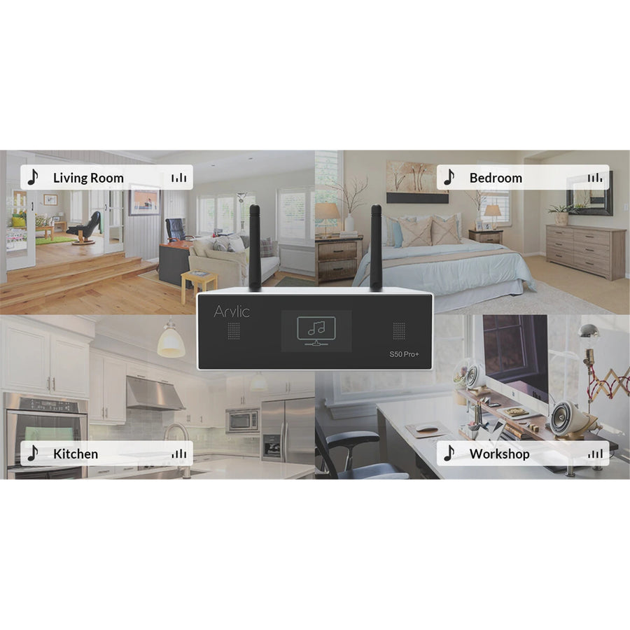 ARYLIC S50PROPLUS - Compact Streamer Supports WiFi & Bluetooth 5.0 AirPlay DLNA UPnP Spotify & Qplay