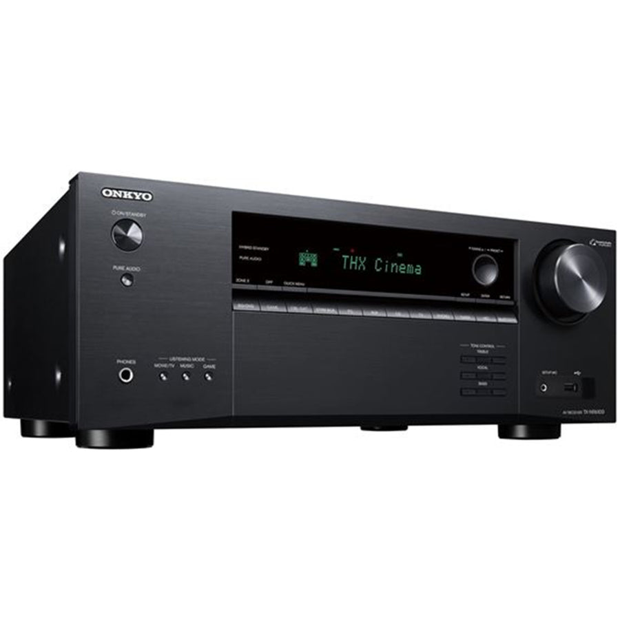 ONKYO TXNR6100B - 7.2 Channel Home Theatre Network AV Receiver Amp. 210 Watts per Channel.1x Phono