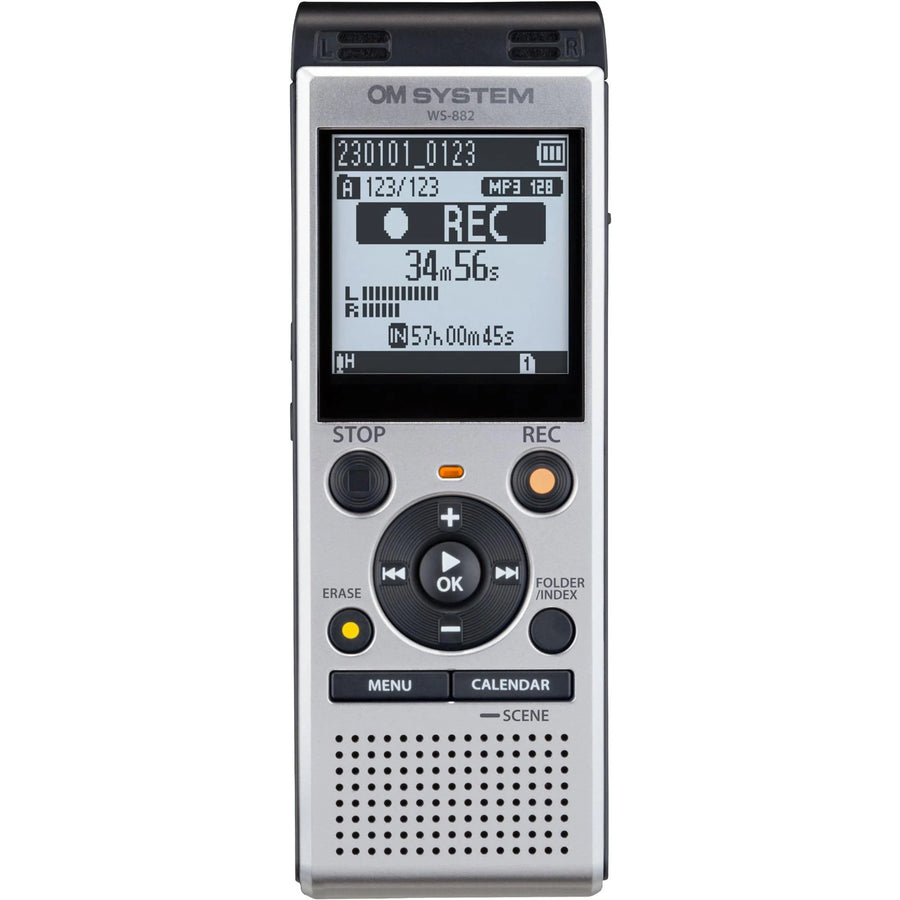 OM System WS-882 Digital Voice Recorder Silver