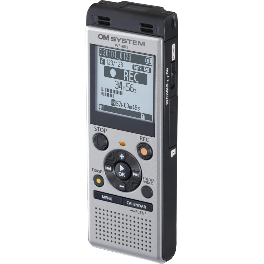 OM System WS-882 Digital Voice Recorder Silver