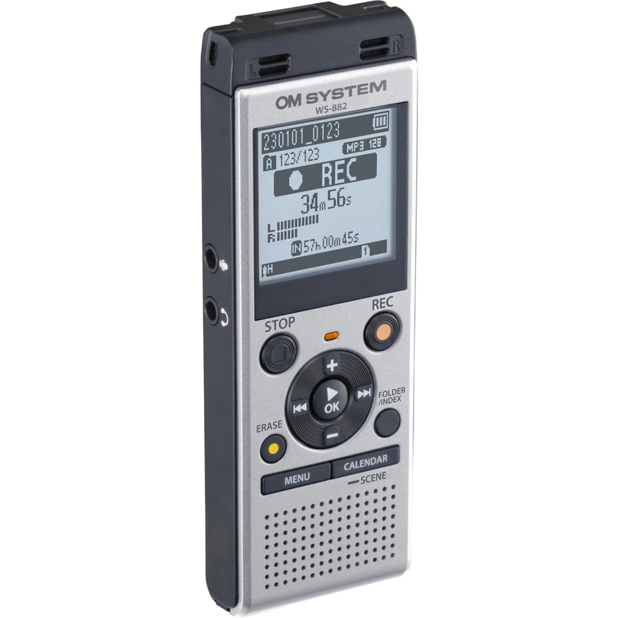 OM System WS-882 Digital Voice Recorder Silver