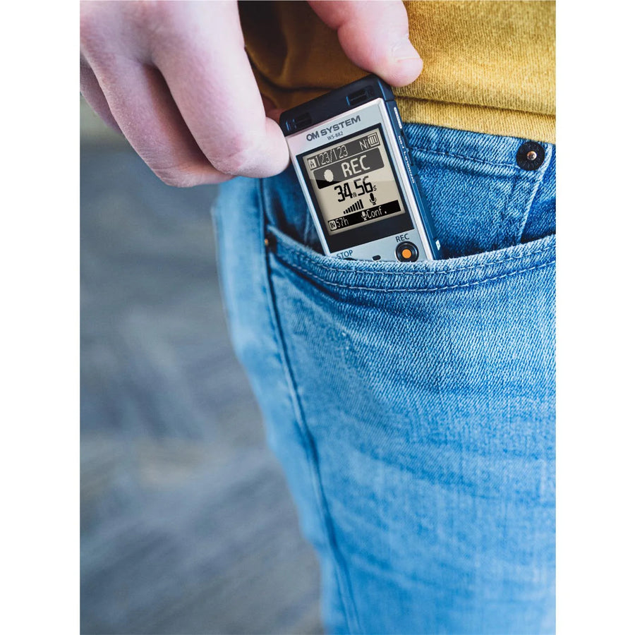 OM System WS-882 Digital Voice Recorder Silver