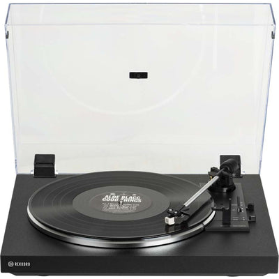 REKKORD F100P - Turntable Black AT3600L Cartridge w/ 33 & 45 RPM Automatic Entry Level Turntabl