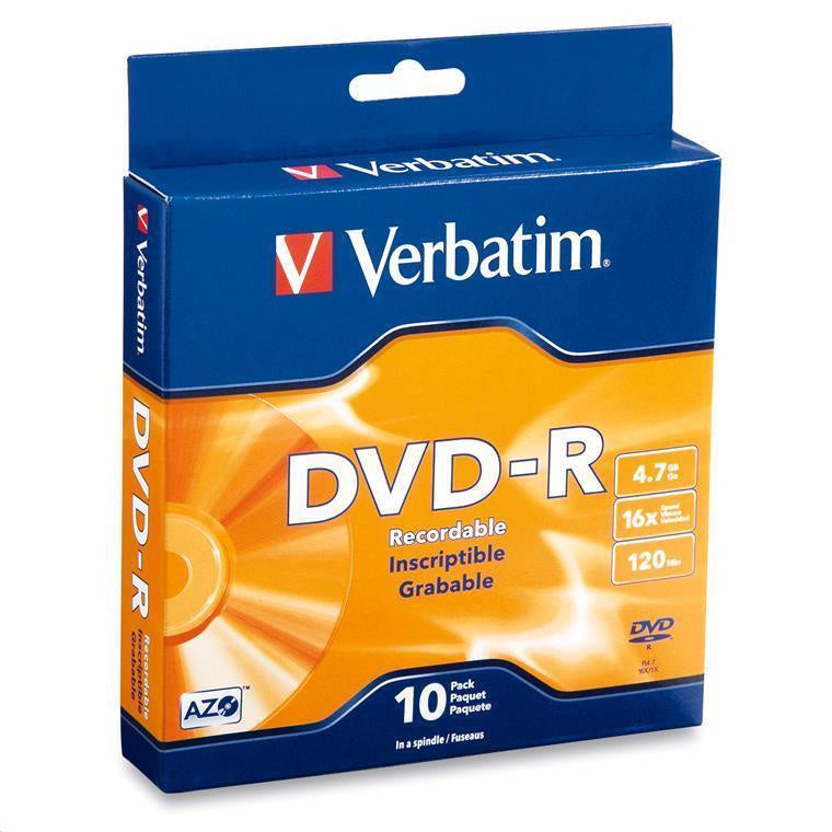 Verbatim DVD-R 4.7GB 16x 10 Pack on Spindle