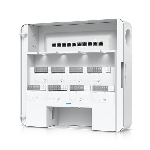Ubiquiti EAH-8 - UniFi Enterprise-grade Access Hub with entry and exit control to eight doors and battery backup support.