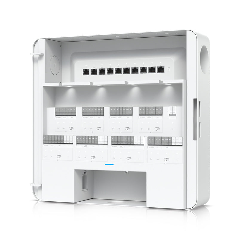 Ubiquiti EAH-8 - UniFi Enterprise-grade Access Hub with entry and exit control to eight doors and battery backup support.