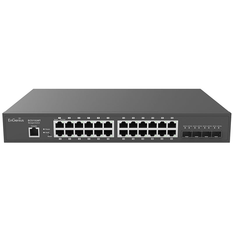 EnGenius ECS1528 - ECS1528 Cloud Managed 24-Port Gigabit Switch with SFP+ Non-POE