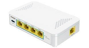 Procet PoE Systems Procet Gigabit PoE Extender with USB-C Out and 4 Port 65 Watt PoE Switch