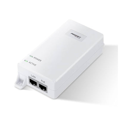 EN60GB-10 - Procet PoE Systeme EN60GB-10 - Procet 55V DC 60 Watt 10 Gigabit 802.3bt Weißer PoE Injektor