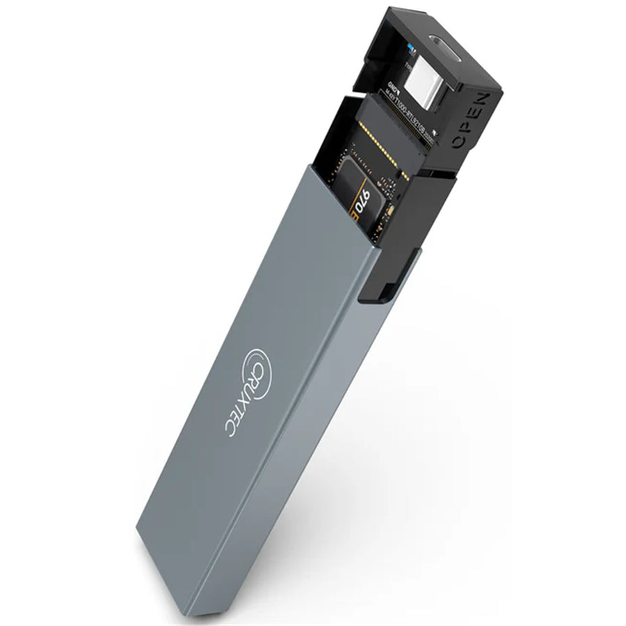 Cruxtec   NVMe & NGFF Dual Protocol M.2 SSD to USB-C Enclosure - Aluminum