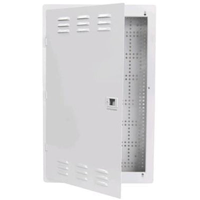 DYNAMIX HWS-2004V2 - 20'' Network Enclosure Recessed Wall Mount Vented Lid Cable/Dual GPO Knock outs.
