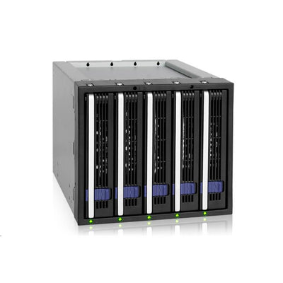 ICY Dock MB155SP-B FatCage MB155SP-B 5 x 3.5 HDD in 3 x 5.25 Bay Hot Swap SATA 6Gbps HDD Rack/Cage/ Module