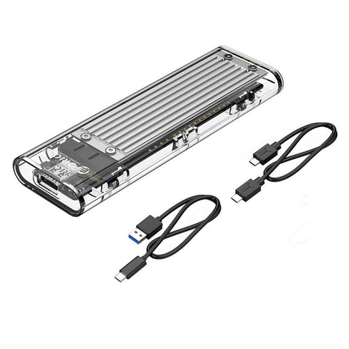 Orico Transparent M.2 NVME USB-C SSD Enclosure - Silver USB3.1 Gen.2