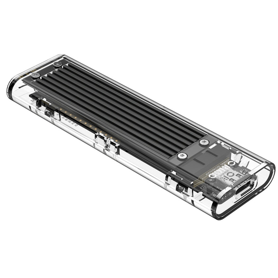 Orico Transparent M.2 NVME USB-C SSD Enclosure - Black USB3.1 Gen.2