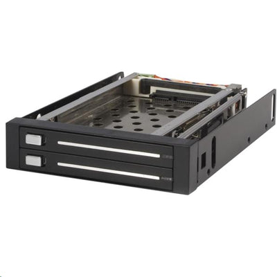 StarTech.com HSB220SAT25B - 2 Drive 2.5in Trayless SATA Mobile Rack