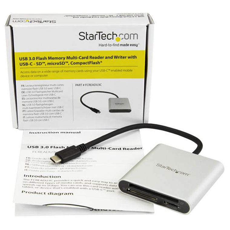StarTech.com FCREADU3C USB 3.0 FLASH MULTI-CARD READER - USB-C CompactFlash