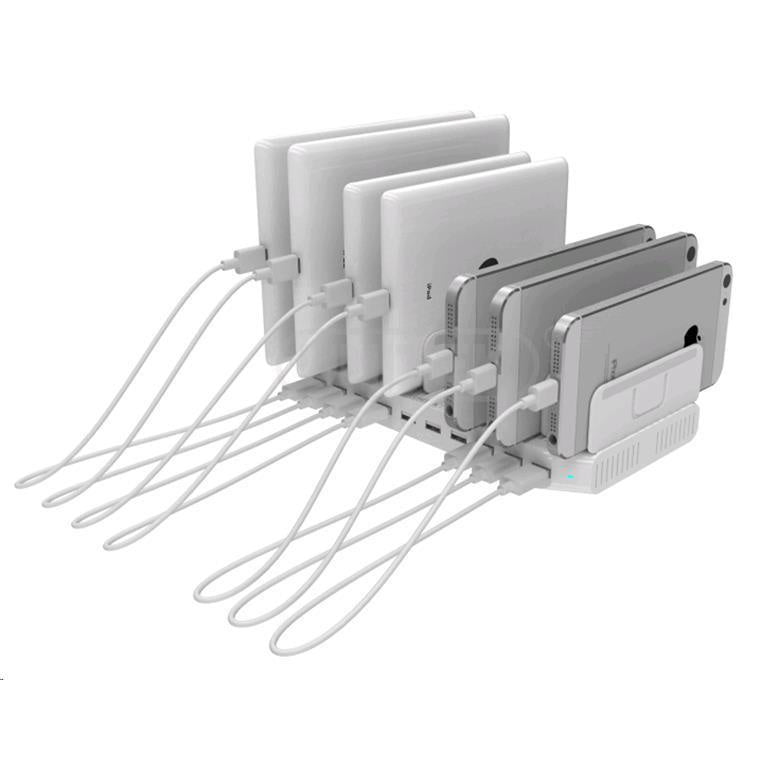 Unitek Y-2172 10-Port USB Smart Charging Station - (With Bracket Stand) 96W Rapid charging BC1.2