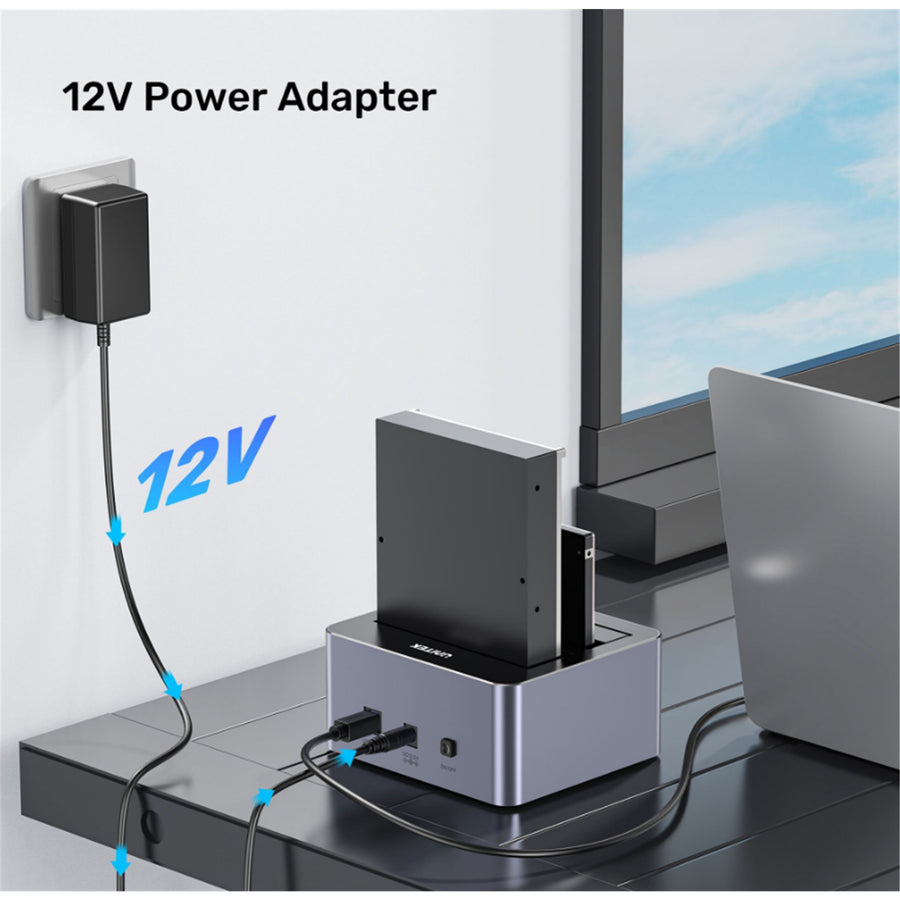 Unitek Y-3026 - USB3.0 to Dual SATA HDD Aluminium Docking Station w/ Offline Clone Function