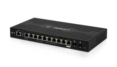 ER-12 - Ubiquiti EdgeRouter 12 10-Port Gigabit Router and 2 SFP Ports