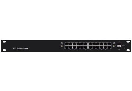 ES-24-250W - Ubiquiti EdgeSwitch Gigabit 24 port 250W Managed Dual POE+ IEEE 802.3at/af and 24V Passive PoE Switch with 2 SFP Ports