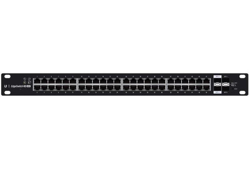 Ubiquiti ES-48-500W - EdgeSwitch 48 500W, 48 Gigabit Ethernet Dual POE+ IEEE 802.3at/af and 24V Passive PoE Switch, 2 SFP+ Ports & 2 SPF Ports