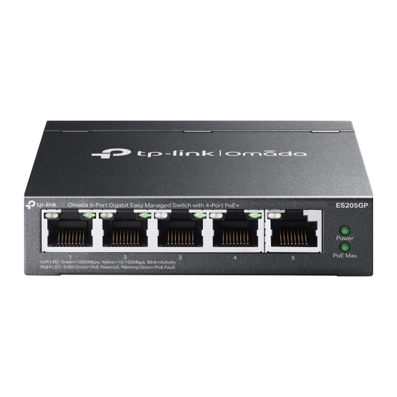 ES205GP - Omada ES205GP SDN 5-Port Gigabit PoE Switch with 4-Port PoE+