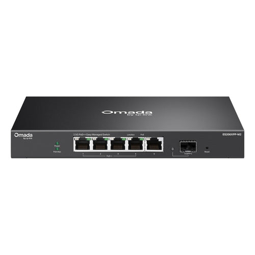Omada ES206XPP-M2 - ES206XPP-M2 5-Port 2.5GBASE-T and 1-Port 10GE SFP+ Easy Managed Switch with 4-Port PoE++