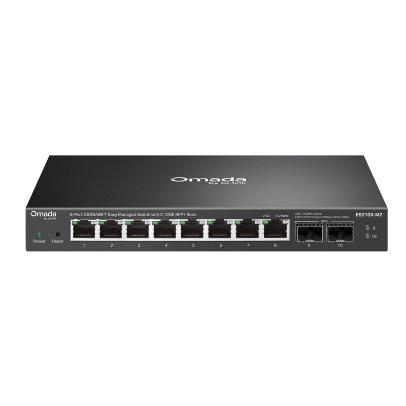 Omada ES210X-M2 8-Port 2.5GBASE-T Easy Managed Switch with 2 10GE SFP+ Slots