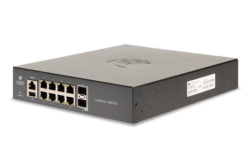 Cambium Networks EX1010 - Cambium cnMatrix EX1010 Intelligent Ethernet Switch with 8x 1GE & 2x SFP ports