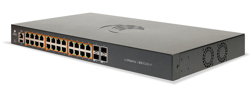 Cambium Networks EX1028-P - Cambium cnMatrix EX1028-P Intelligent Ethernet PoE+ Switch with 24x 1GE PoE+ & 4x SFP Ports