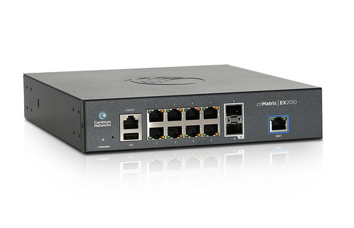 EX2010 - Cambium Networks EX2010 - Cambium cnMatrix EX2010 Intelligent Cloud Managed 8 Gigabit Ethernet Switch with 2 x SFP ports