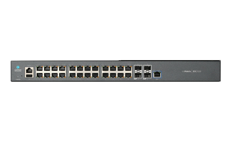 cnMatrix EX2028 Intelligent Ethernet Switch with 24 x 1GBps Ethernet and 4 x SFP+ fibre ports
