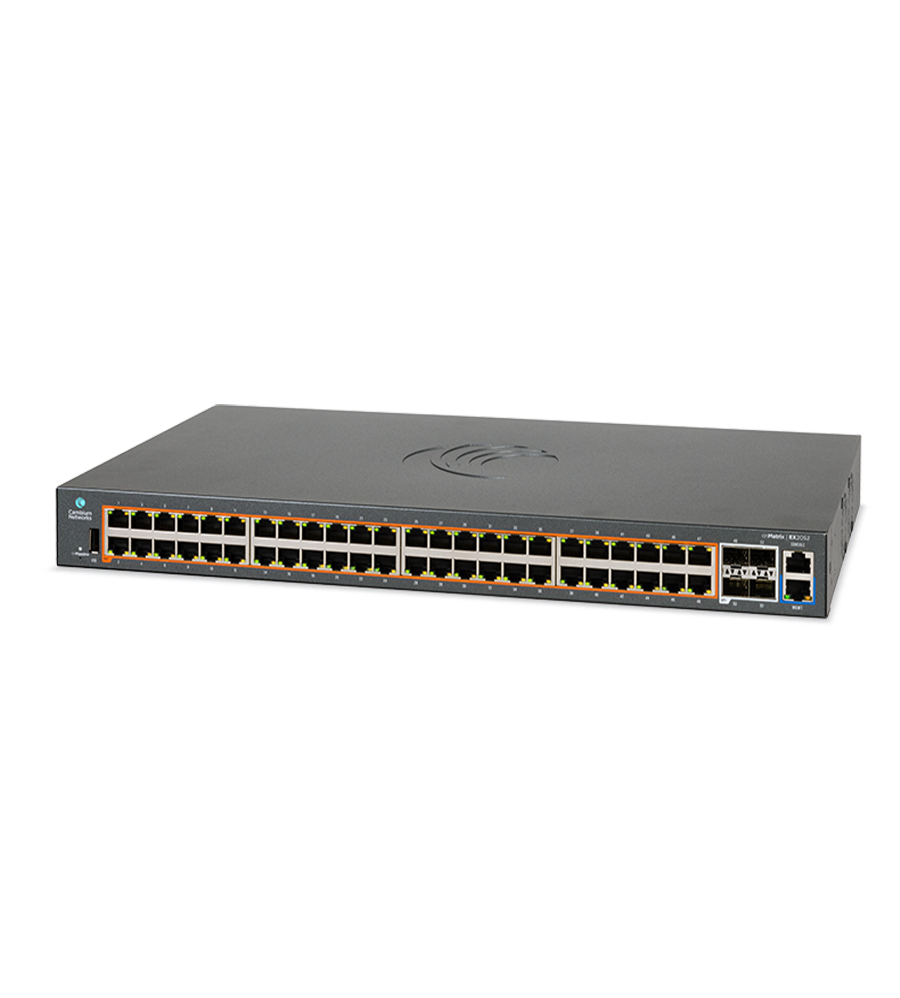 Cambium Networks EX2052-P - Cambium cnMatrix EX2052-P, Intelligent Gigabit Ethernet PoE Switch, 48 x 1Gbps and 4 x SFP+