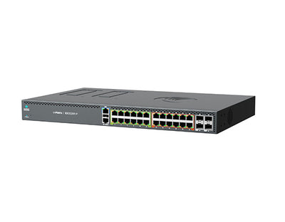 Cambium Networks Cambium cnMatrix EX3028R-P, Intelligent Ethernet Switch, 24 1G(12 PoE+ ports and 12 4PPoE ports(60W)) and 4 SFP+ ports, Dual/Removeable power supplies (not included)