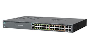 Cambium cnMatrix EX3028R-P, Intelligent Ethernet Switch, 24 1G(12 PoE+ ports and 12 4PPoE ports(60W)) and 4 SFP+ ports, Dual/Removeable power supplies (not included)