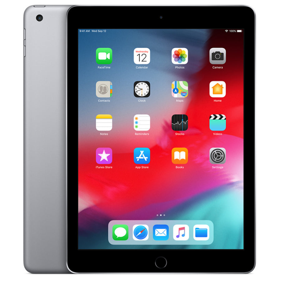 Apple iPad 6th Gen A1893 (2017) 9.7" Space Grey - (B-Grade Refurbished) 32GB Storage - Wi-Fi - Includes Lighting Cable - No Charger - 18-Month Warranty - Certified Refurbished