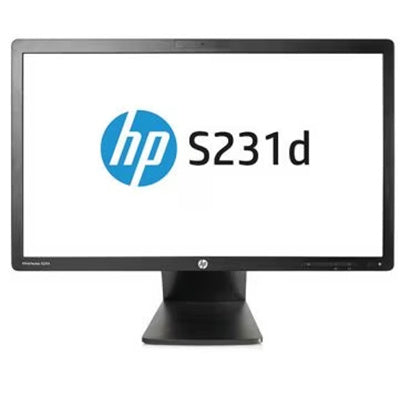 HP EliteDisplay S231D 23" FHD Monitor (A-Grade Refurbished) OEM STAND - 1920x1080 - LED - DisplayPort - VGA - Webcam - 18-Month Warranty - Certified Refurbished