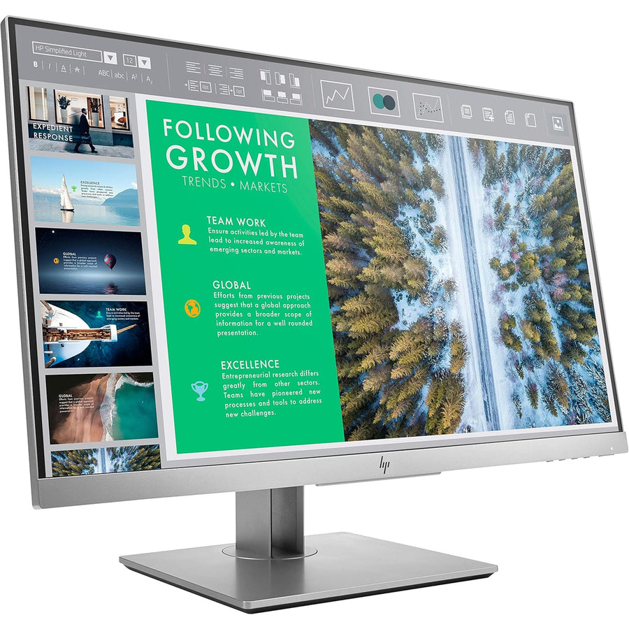 HP EliteDisplay E243 24" FHD Monitor (A-Grade Refurbished) OEM STAND - DisplayPort - HDMI - VGA - IPS - 5ms - 18-Month Warranty - Certified Refurbished
