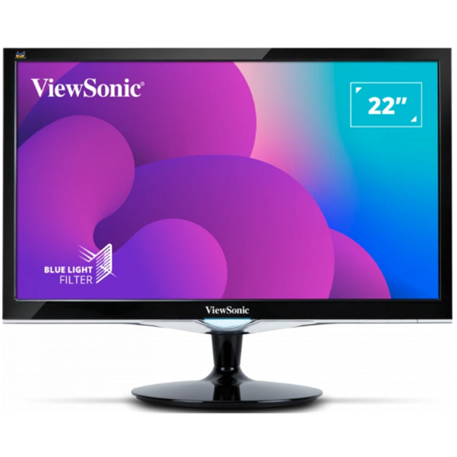 Viewsonic VX2252MH 22" FHD Monitor (A-Grade Refurbished) OEM Stand - 1920x1080 - DVI - VGA - 18-Month Warranty - Certified Refurbished