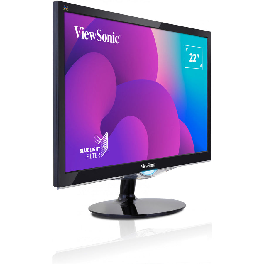 Viewsonic VX2252MH 22" FHD Monitor (A-Grade Refurbished) OEM Stand - 1920x1080 - DVI - VGA - 18-Month Warranty - Certified Refurbished