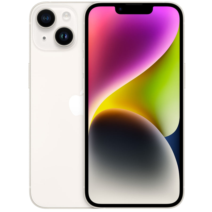 Apple iPhone 14 128GB - Starlight - (A-Grade Refurbished) with Cable - 18-Month Warranty - Certified Refurbished