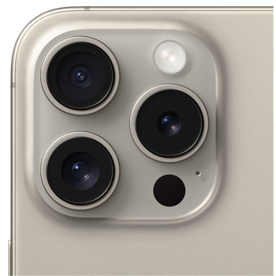Apple iPhone 15 Pro 128GB - Natural Titanium - (A-Grade Refurbished) with Cable - 18-Month Warranty - Certified Refurbished