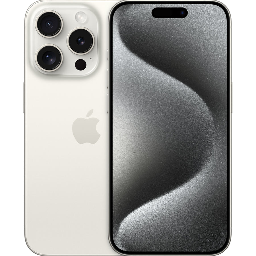 Apple iPhone 15 Pro 256GB - White Titanium - (A-Grade Refurbished) with Cable - 18-Month Warranty - Certified Refurbished
