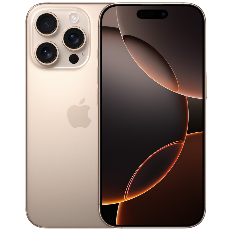 Apple iPhone 16 Pro 128GB - Desert Titantium - (A-Grade Refurbished) with Cable - 18-Month Warranty - Certified Refurbished