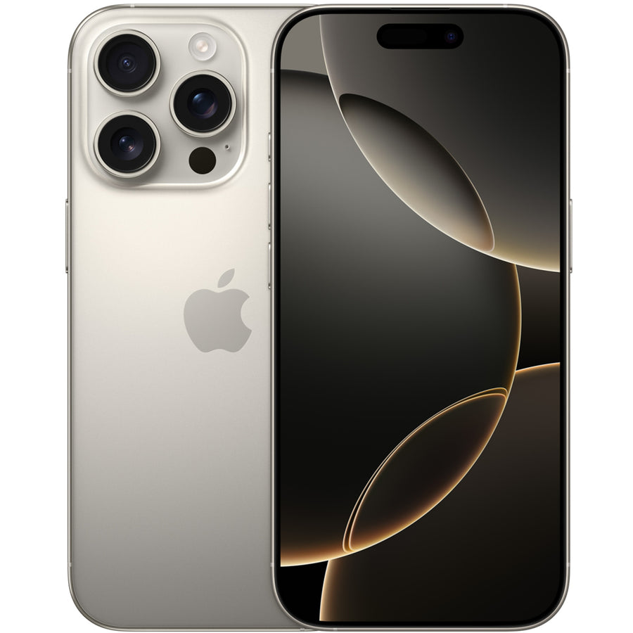 Apple iPhone 16 Pro 128GB - Natural Titanium - (A-Grade Refurbished) with Cable - 18-Month Warranty - Certified Refurbished